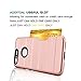 Google Pixel Wallet Case,Anoke [Credit Card Slots Holder]Hard Plastic PC TPU Soft Hybrid Shockproof Heavy Duty Protective Cover Case For Google Pixel KC2 Rose Gold