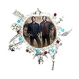 SUPERNATURAL TV Series Silvertone Assorted Themed Metal Charm BRACELET