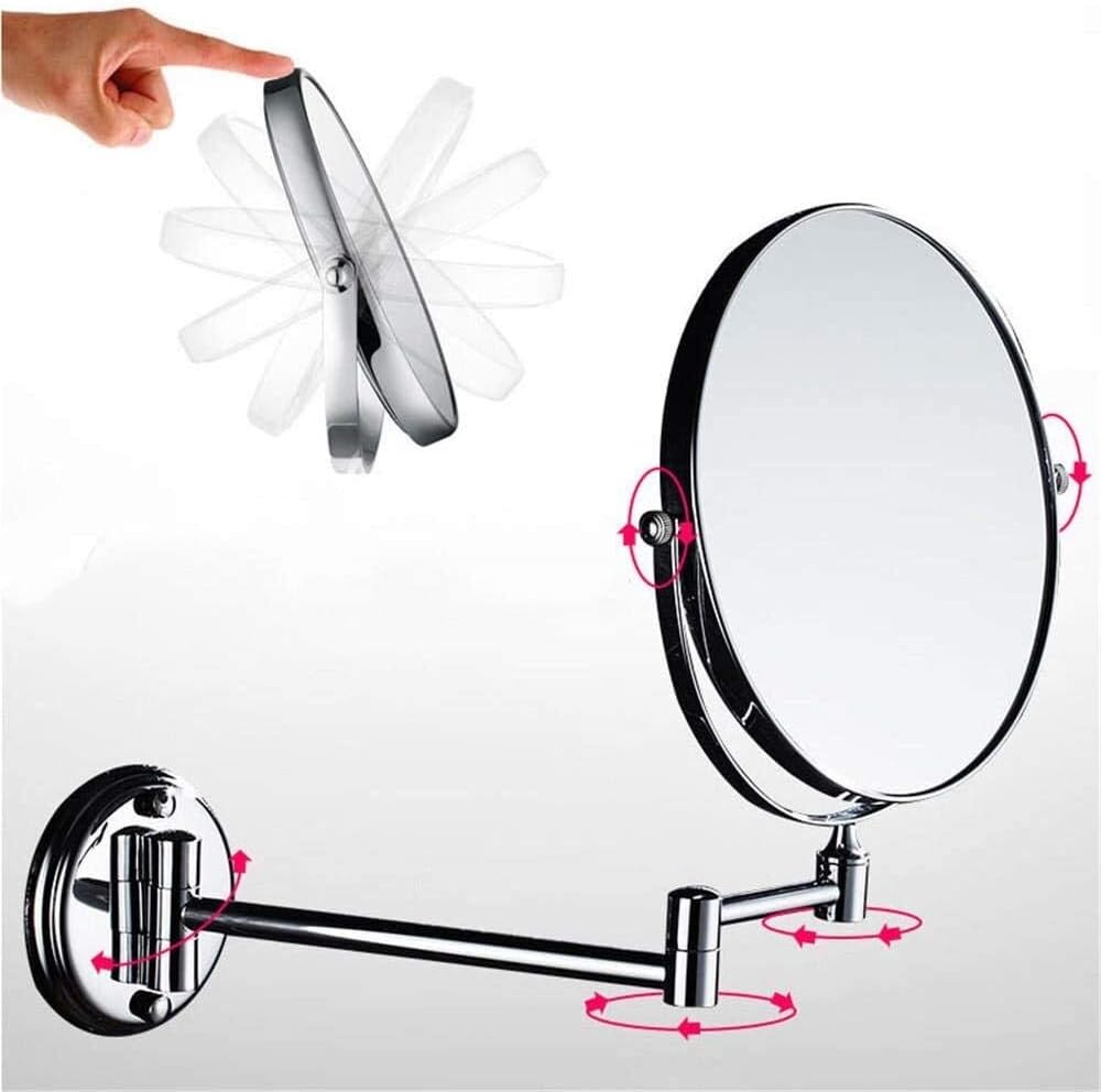 xjm Cuarto de baño Montado en Pared Telescópico Espejo Plegable de