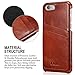 iPhone 8 Case, iPhone 7 Case,Benuo [Card Slot Vintage Series] Genuine Leather Soft Leather Case, 2 Card Slots, Ultra Slim Leather Case Back Cover for Regular iPhone 8/iPhone 7/Special Edition (Brown)
