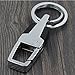 Jzcky Shzrp Men's Premium Car Key Creative Stainless Steel Business Gifts Key Ring Waist 2-ring Key Chain (Silver)