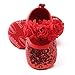 Antheron Baby Girls Mary Jane Flats Soft Sole Infant Moccasins Floral Sparkly Toddler Princess Dress Shoes(Red,6-12 Month)