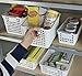 Fiazony 6-Pack White Plastic Storage Basket, Office Storage Baskets