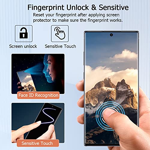 thumbnail image 2 of 2+2 Pack Screen Protector For Samsung Note 10 Plus - Tempered Glass With Camera Lens Cover, Fingerprint Compatible 2 of 13