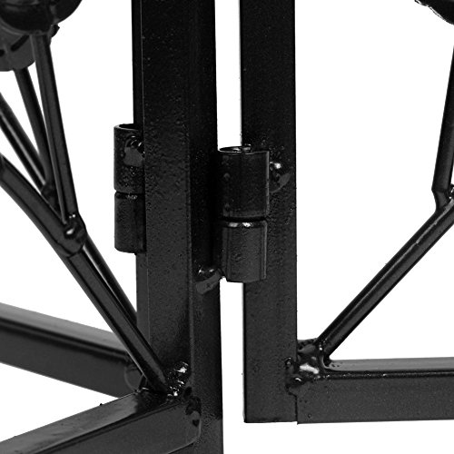 DAZONE Black 3-Tiered Indoor/Outdoor Plant Stand, 11 Inch in Height - Holds 3-Flower Pot