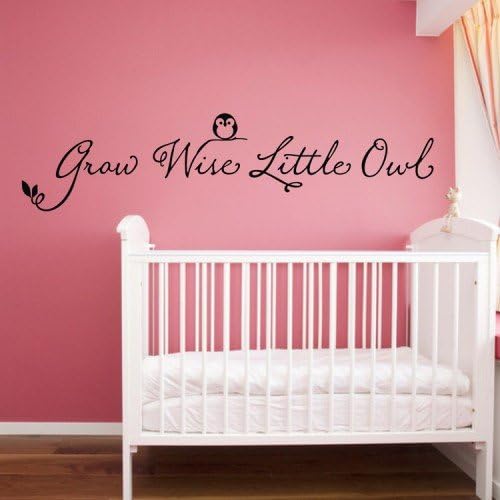 WallStickersUSA Wall Sticker Decal, Grow Wise Little Owl, Medium