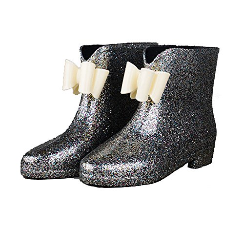 glitter jelly boots
