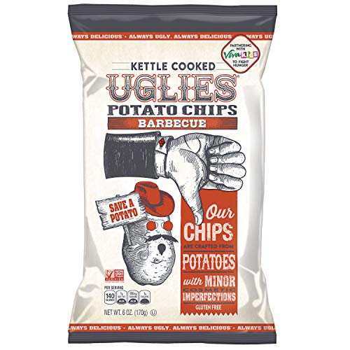 UGLIES 4 Pack Kettle Cooked Barbecue Potato Chips Gluten Free, Kosher