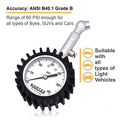 KARTER SUPER PRODUCTS KTR-001 Heavy Duty Premium Tyre Pressure Gauge - Image 3