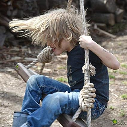 AD Planet Rope Swing, Tree Swing, Backyard Tree Swing, Handmade Tree Swing, Rustic Swing, Adult Swing, Wood Tree Swing, Rustic Garden 24 x 10