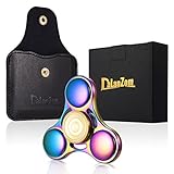 DaLanZom Fidget Spinner Toy Made of Titanium Alloy Ceramic Bearing 3+ Minutes Spinning Time High-Speed EDC Focus Toy for Killing Time (Rainbow)