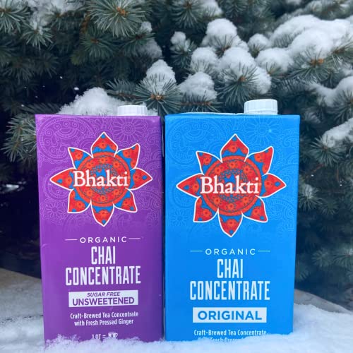 Bhakti Chai Fresh Ginger & Black Tea Concentrate, Unsweetened, Vegan, Organic, Fair Trade