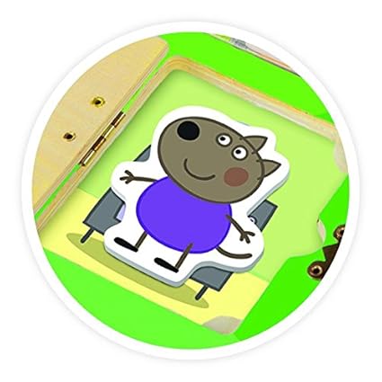 The Canadian Group Peppa Pig Neighborhood Look & Find Wood Puzzle