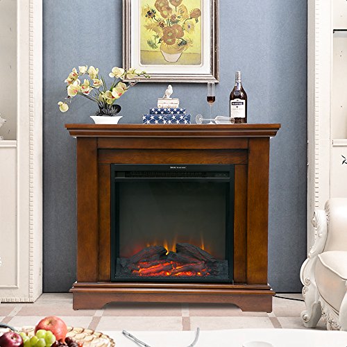 Leisure Zone Electric Fireplace Suite Glass Fronted Electric