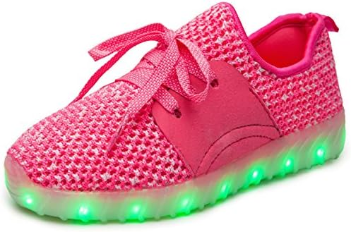 Sweeting 7 Colors LED Light-up Kids Sport Shoes Sneakers for Valentine's Day Christmas Halloween
