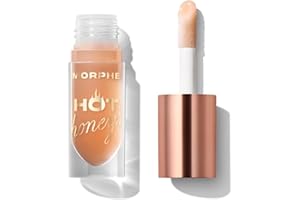 Morphe Hot Honeys Volumizing Lip Oil Plumper - Hydrating Lip Gloss for Women with Manuka Honey + Chili Extract - Makeup for Tingling Volume & Glossy Sheer Tint - Royal Sting (0.15 fl oz)
