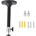Zebrabox Ceiling Projector Mount Stand Mini Adjustable Mount for AAXA,QKK, DR.J, PVO, DBPOWER, Anker, VANKYO, Jinhoo, TMY, AuKing Projectors, Versatile Hanging Bracket（Black）
