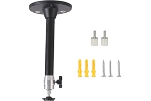 Zebrabox Ceiling Projector Mount Stand Mini Adjustable Mount for AAXA,QKK, DR.J, PVO, DBPOWER, Anker, VANKYO, Jinhoo, TMY, AuKing Projectors, Versatile Hanging Bracket（Black）