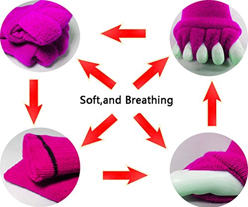 Toe Separator Women Foot Alignment Socks Yoga GYM Massage Toeless Relieve Pain 3 Pack