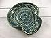 Spoon Rest, Ceramic Spoon Rest with Dahlia Carving in Teal