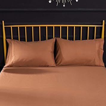  Maikouhai 4 Piece Bed Sheet Set Solid Color