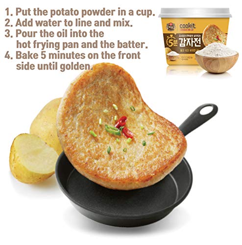 CJ Beksul Cookit Potato pancake mix cup 120g (Pack of 2cups) 백설 쿠킷 감자전
