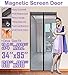 TheFitLife 36''x97'' Magnetic Screen Door Fits Doors up to 34''x96'' Max Full Frame Hook and Loop Heavy Duty Mesh