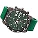 2013newestseller 1pcs Green Casual Mens Womens 3 Eyes Big Dial Quartz Wrist Watches