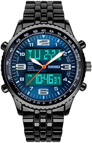 FANGDA Men's Quartz Digital Sports Military Army Full Steel Luxury Wrist Watch for Male