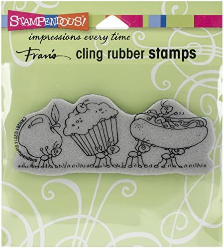 STAMPENDOUS CLING RUBBER STAMP, LUNCH LINE