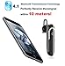 Bluetooth Headset, 60 Days’ Standby, 32h talk, 28h music, Latest Bluetooth 4.2 Wireless Earbuds w/ Mic, IPX7 Waterproof earphones, Bass headphones, Noise Cancelling, for Office/Driving