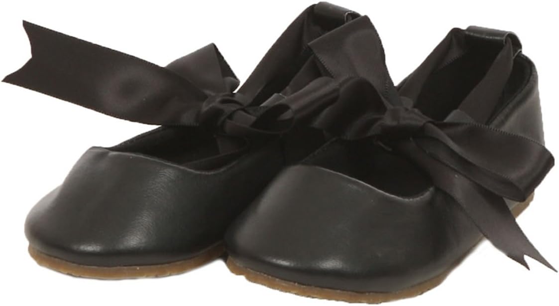 Ballerina Ribbon Tie Rubber Shoes Cinderella Flats Toddler Party