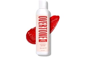 Overtone Daily Color Depositing Conditioner: 8oz Temporary Coloring Conditioner with Shea Butter & Coconut Oil, Refresh Color & Prevent Fading, Vegan & Cruelty-Free, Extreme Red is Ruby Red