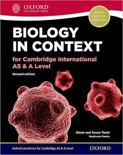 Amazon Com Biology In Context For Cambridge International As A Level Student Book Cie A Level 9780198399599 Toole Glen Toole Susan Books