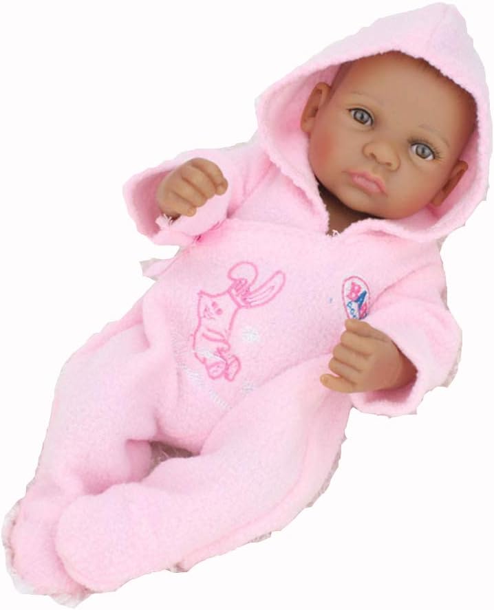 Prezzo NACHEN Reborn Bambino Bambole Scuro Pelle Morbida Silicone Vinile Realistico Ragazza Bambola Neonato Realistico Bambini Giocattolo Regalo 10 Pollici Offerte