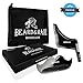 Beard Bib & Beard Shaper Guide For Line Up & Edging - Grooming & Shaving Kit For Men - Trim Your Beard Like a Pro With Goatee Shaping Tool Template & Beard Apron Cape Set - Nice Gift Box Packaging