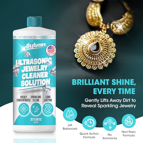 32 Oz Ultrasonic Jewelry Cleaner Solution + Free Cloth | Makes 50+ photo 9
