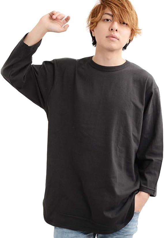 Amazon Tシャツ メンズ Tシャツ レディース 無地 ロンt ゆったり ベースボールtシャツ ビッグtシャツ ビッグシルエットtシャツ 長袖 Tシャツ カットソー 通販