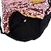 String Gym Sport Bag, Mermaid Sequin Drawstring Backpack Glittering Outdoor Shoulder Bag Reversible Glitter Bling Shining Bag with Pockets Pink Gold