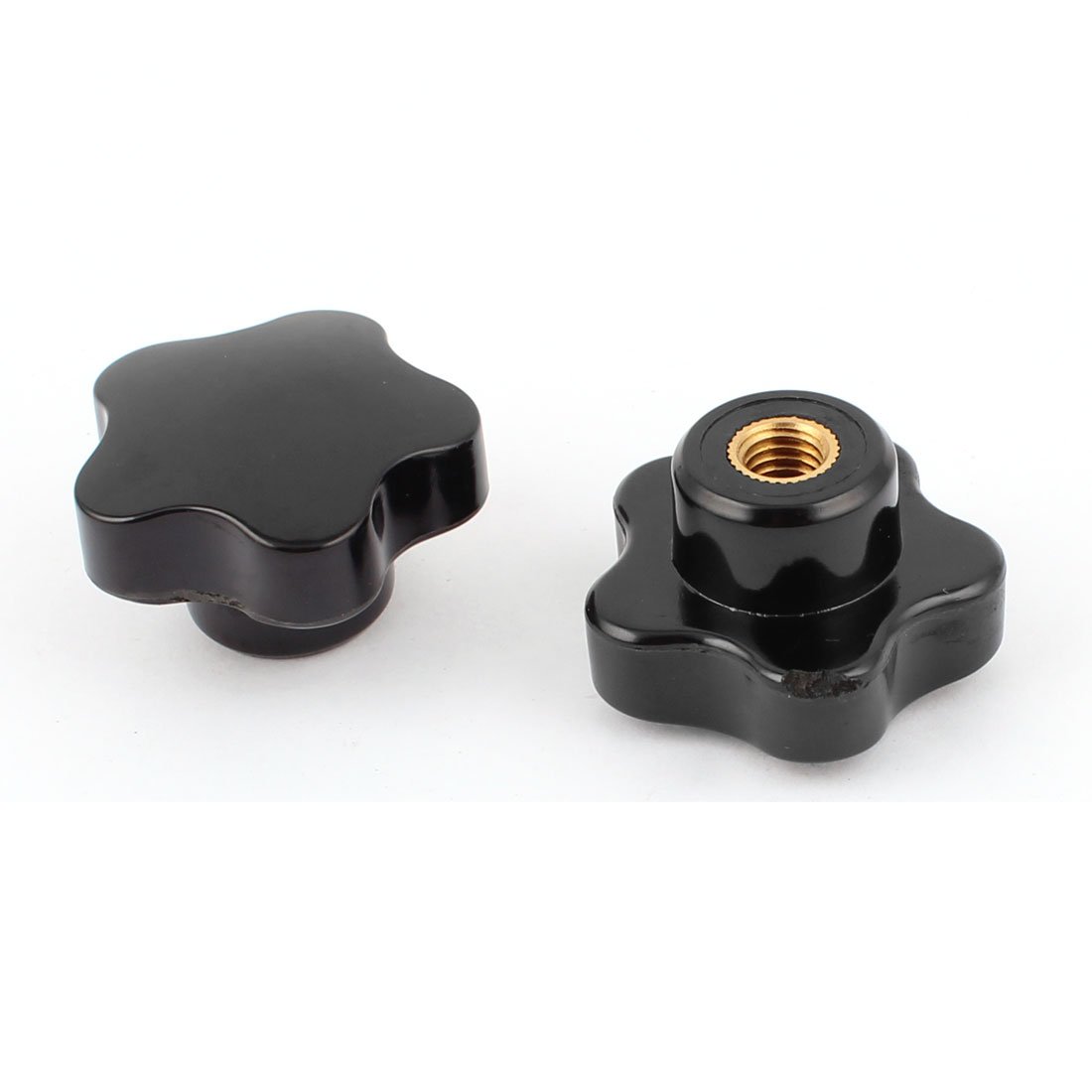 uxcell a15012600ux0110 Uxcell a15012600ux0110 Plastic Star Shape Head Clamping Nuts Knob M8 Female Thread 2pcs Black, Plastic (Pack of 2)