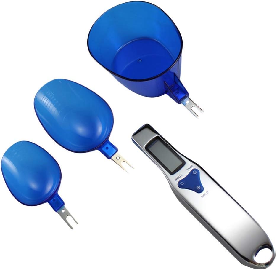 LQUIDE Digital Spoon Scale, Digital Spoon Scale LCD Display Mini Precision Easy To Clean Automatic Shut-Down No Batteries Included with 3 Detachable Weighing Spoons