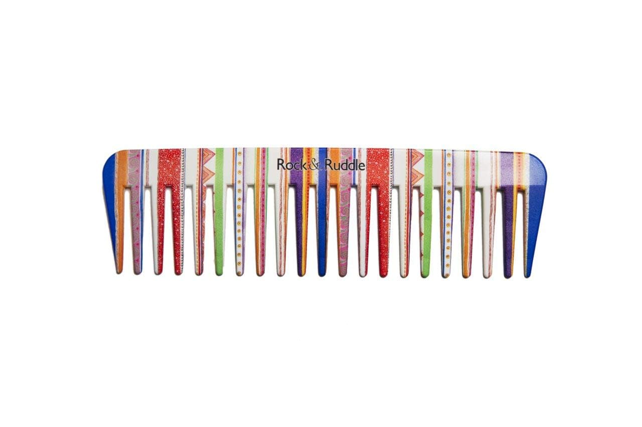 Rock & Ruddle Wide Tooth Comb. Perfect for Detangling Wet Hair and Applying Hair Color. Folio Society Stripe Design — image 1