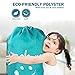 Wimaha Extra Large Laundry Bag Durable Handy Travel Fabric Polyester Storage Bag with Drawstring Cord Lock Closure for Blouse, Hosiery, Underwear, Delicates, Garment, Shirts, Stocking Socks, Teal