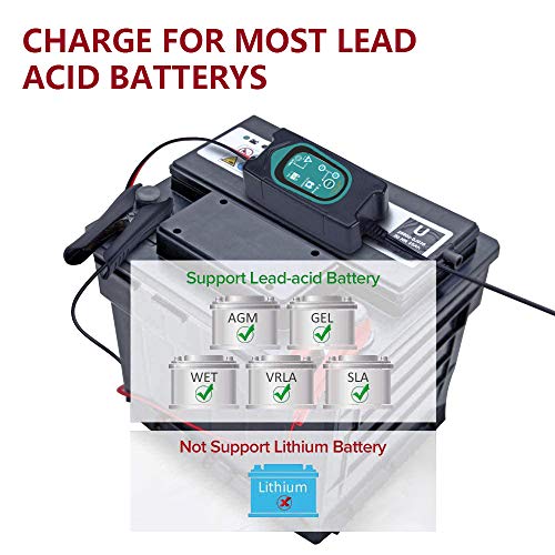Fully Automatic 6V/12V Battery Charger & Maintainer, 1.5A Portable
