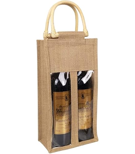 Amazon Bolsas Para Regalar Botellas Bolsas De Yute Navideñas 10