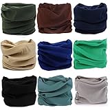 Kalily Pack of 9pcs Headband Bandana Protective Multi-use Seamless Breathable Neck and Head Tube Gaiter