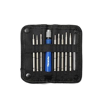 THEMISTO - built with passion 9in1 Screwdriver Tool Kit for Repairing Mobiles with Screwheads and Tweezer (Blue)