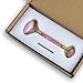 MIMOSA Rose Quartz Roller, Anti-Aging Facial Roller Made of Natural Rose Quartz for Face Skin Neck Eye Body Massage for Daily Facial and Relaxing at-Home Treatment (Rose Quartz)