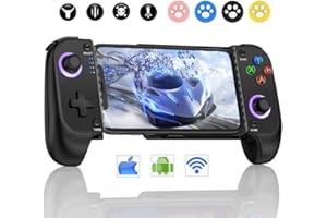 AXYBCOOL Mobile Game Controller for iphone/Android, Wireless Phone Controller with Phone Case Support, Gaming Controller Support Game Pass, Steam Link,Minecraft (Black-2, M)