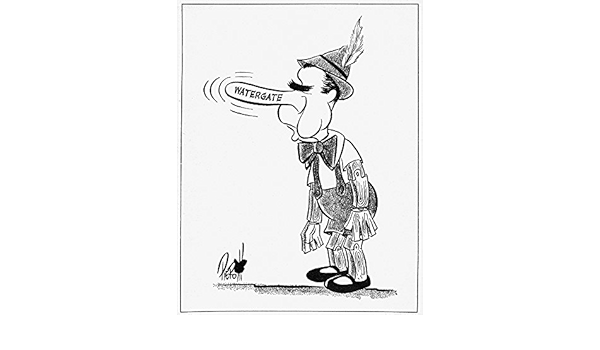 Amazon Com Watergate Scandal 1973 Npresident Richard Nixon Caricatured As Pinocchio In A Cartoon By John Pierotti For The New York Post 8 June 1973 On The Watergate Scandal Poster Print By 24